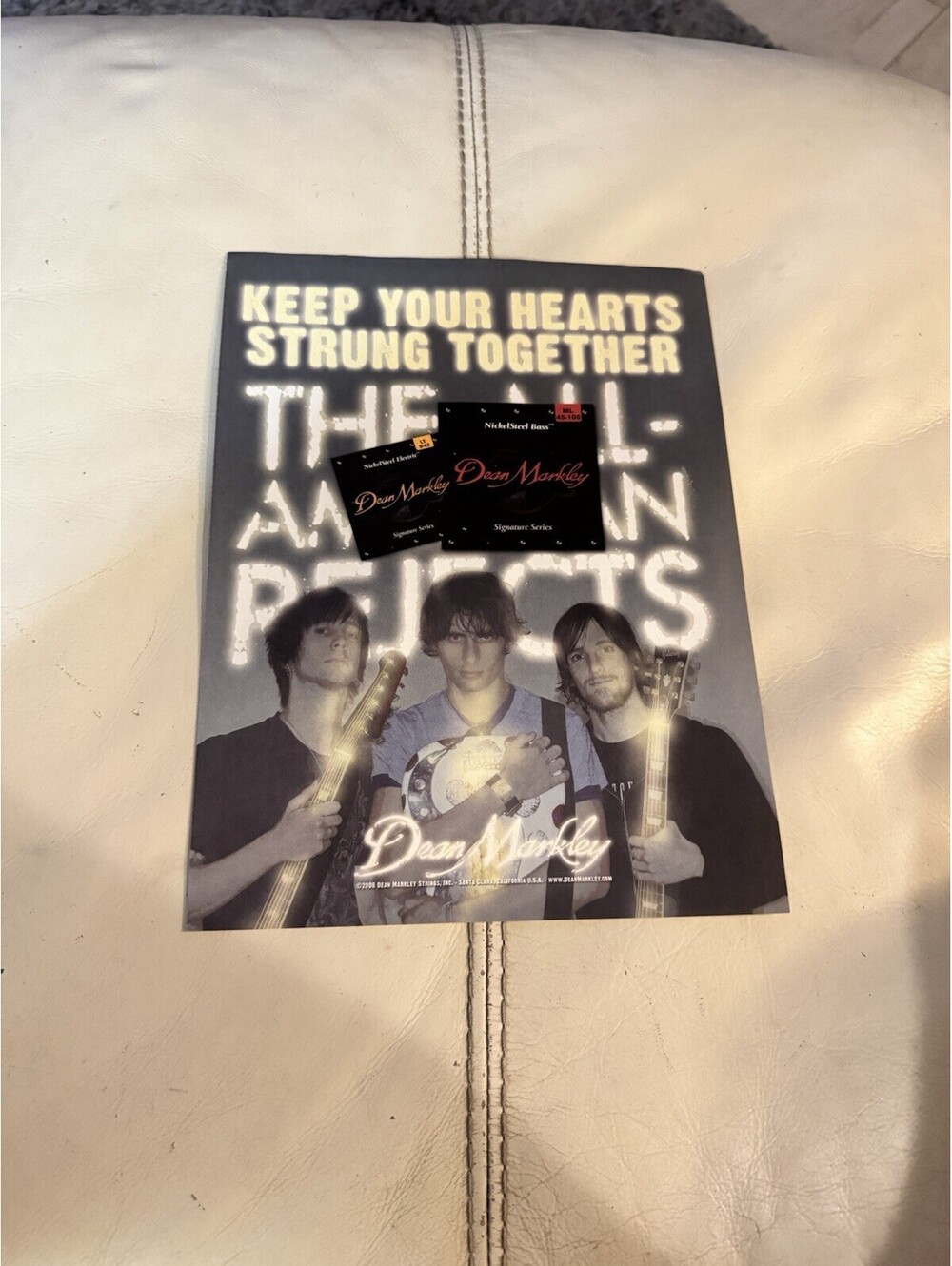 2006 The All American Rejects-Dean Marley Strings Print Ad/ Ritchie Blackmore